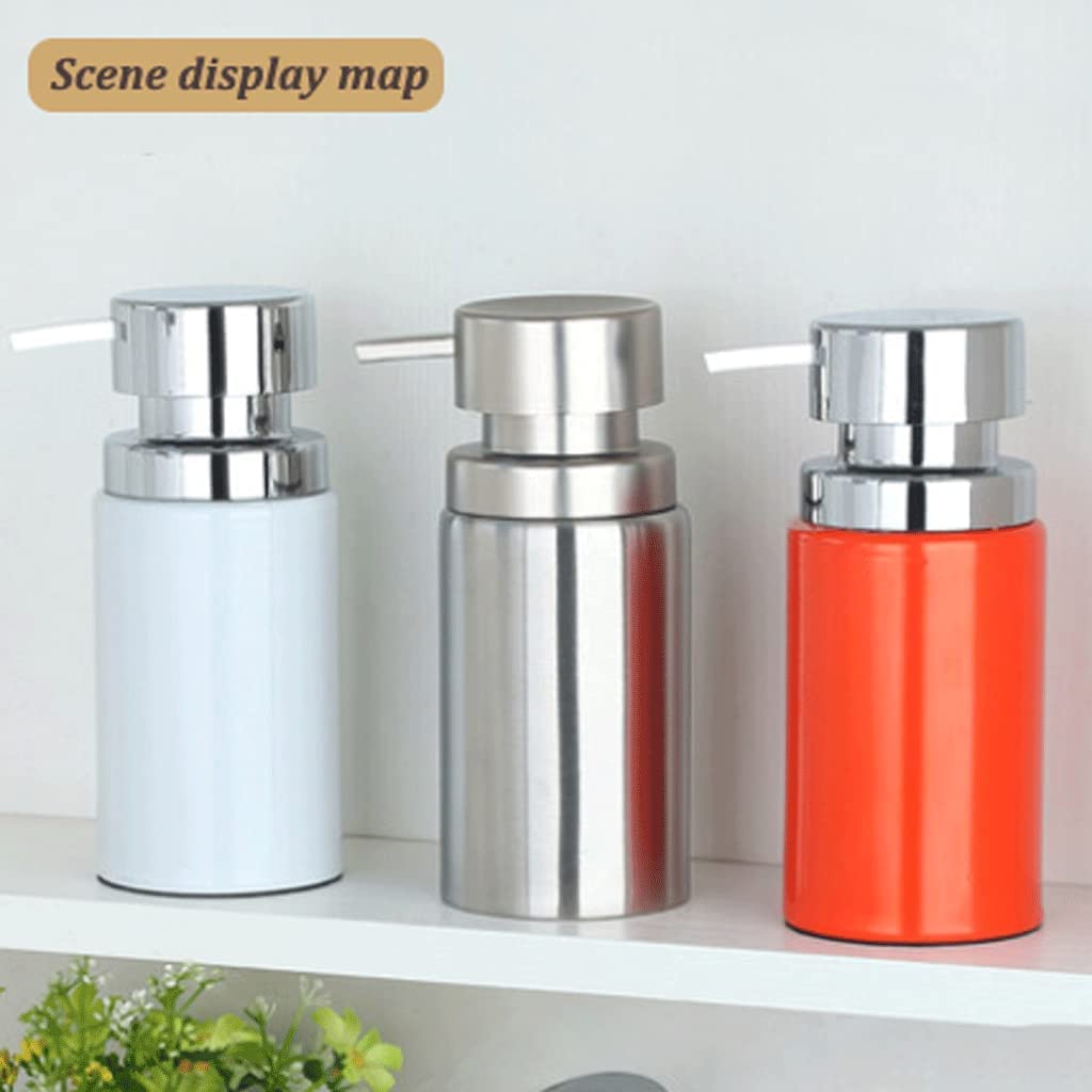 Lotion Dispensers Cilindrische Zeepdispenser Rvs Navulbare Zeeplotion Dispenser 10oz Geschikt Schotel Handlotion Fles