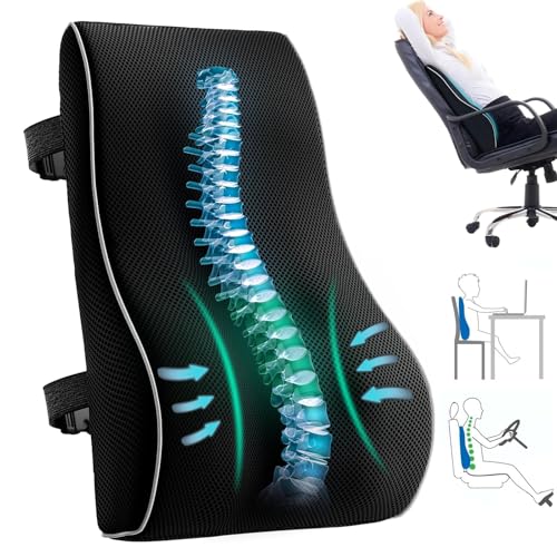 La mejor comparación de Spring Air Back Supporter - solo los mejores. 42 HJDWQN Almohada de Apoyo Lumbar, Soporte Lumbar para Sillacon Espuma con Memoria, Diseño Ergonómico Transpirable, Aliviar El Dolor de Espalda Adecuado para Auto Viajes y Hogar
