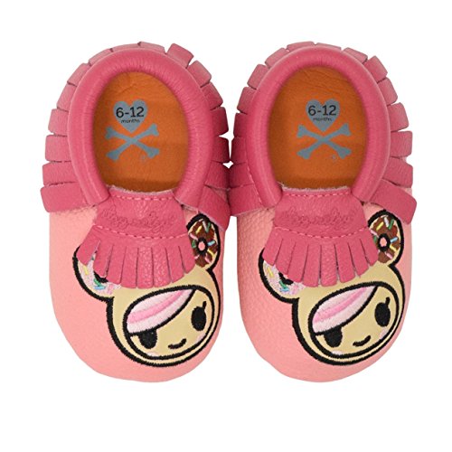 Tokidoki Moc Happens Leather Baby Moccasins (12-18 M, Donutella)