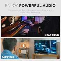 CREATIVE Sound Blaster GS5 RGB Gaming Soundbar mit SuperWide-Technologie, Stromversorgung über Adapter, bis zu 60 W Spitzenleistung, Bluetooth 5.4, Optical-in, Kopfhörerausgang, für PC und TV – Ansicht 3