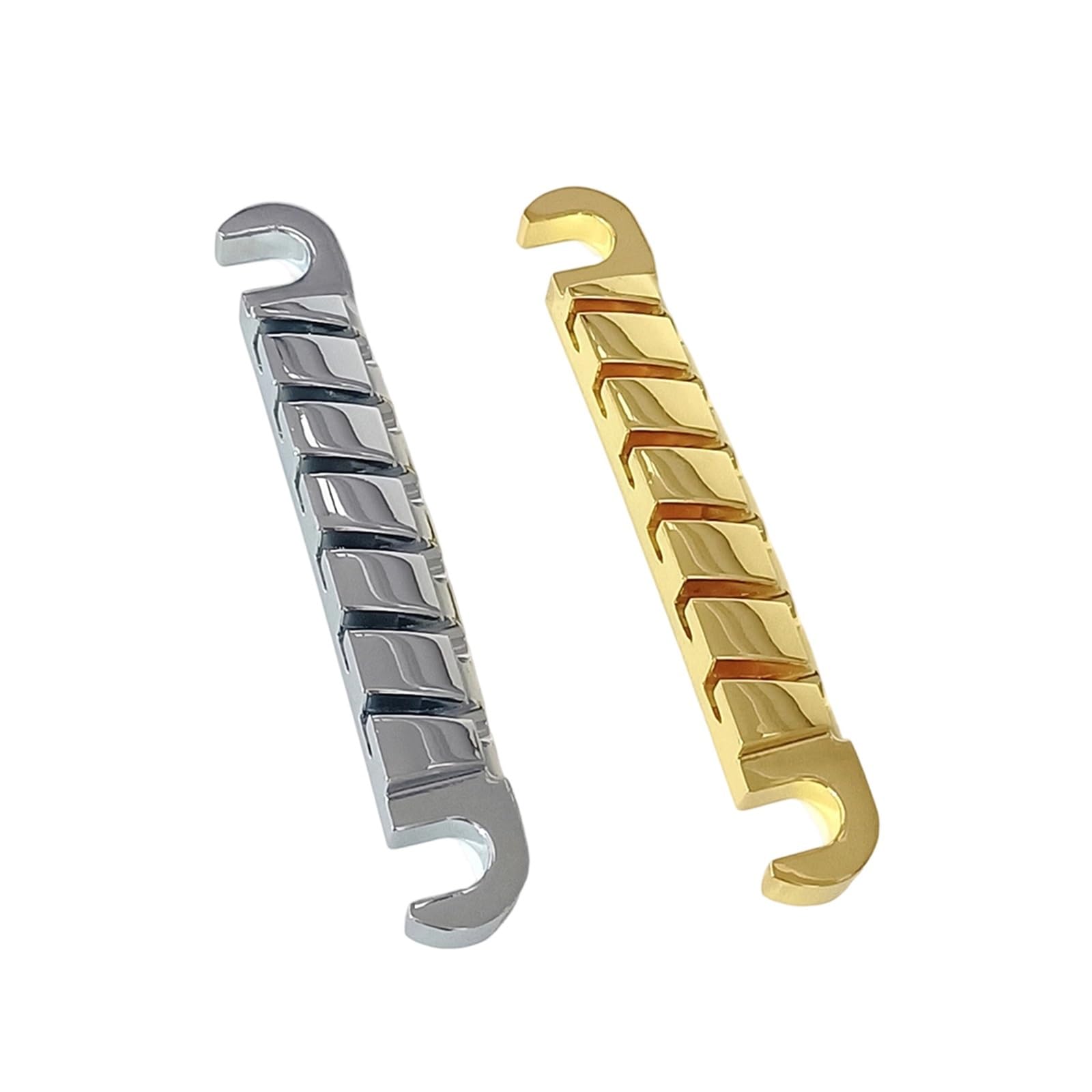 Puente De Jazz Para Guitarra Independiente Con Cuerdas Ajustables Independientes Ajuste De Sarga De Altura De Cuerda De 10.4mm | Puente de guitarra(Silver)
