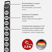 Brennenstuhl Super-Solid, Steckdosenleiste 8-Fach (2,5m Kabel und Schalter - aus bruchfestem Polycarbonat) schwarz/grau – Ansicht 2