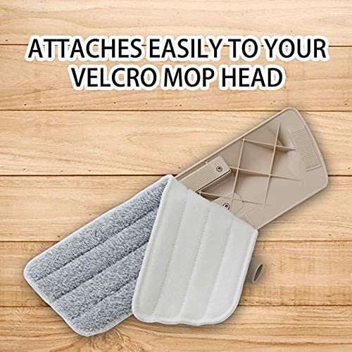 4 قطع من وسادات الممسحة الرطبة والجافة من المايكروفايبر، رؤوس اعادة تعبئة بديلة لمعظم ممسحة الرش وكشف المماسح قطعة قماش بديلة للممسحة