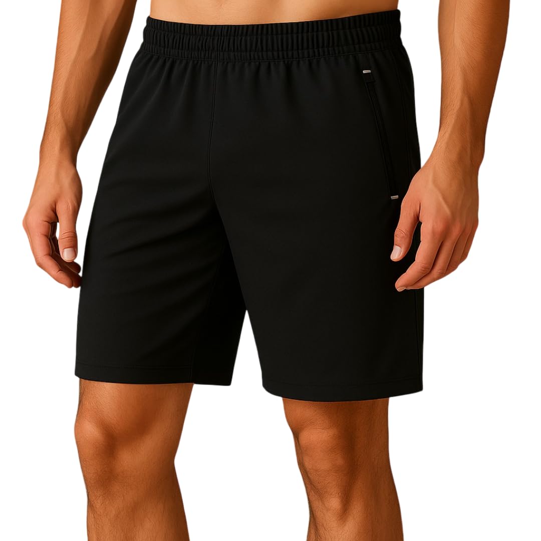 Aaryavar Shorts with Zipper Pockets for Men & Boys Quick Dry Mens Shorts for Workout, Training Gym Shorts for Men Regular Fit Lightweight Sports Running Shorts - Outdoor Athletic Bermuda-image-26