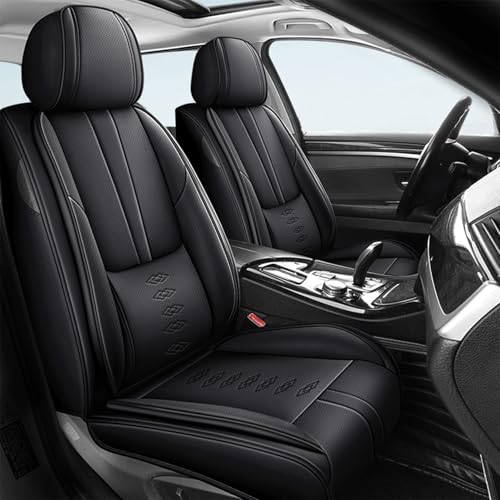 Image of Car Seat Covers for Neon,for Dodge Neon 2000-2005,Leather Front Seat Covers,Airbag-Compatible Car Seat Protectors,Waterproof Seat Cover for Cars(Black,2PCS Only)