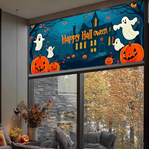 Vinilo Decorativo Halloween Calabaza Fantasma para Ventana miniatura 5