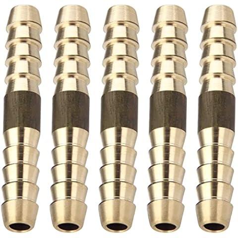 LTWFITTING Brass Barb Splicer Mender 5mm Hose ID Fitting Air Water Fuel Boat (Pack of 5) Cover