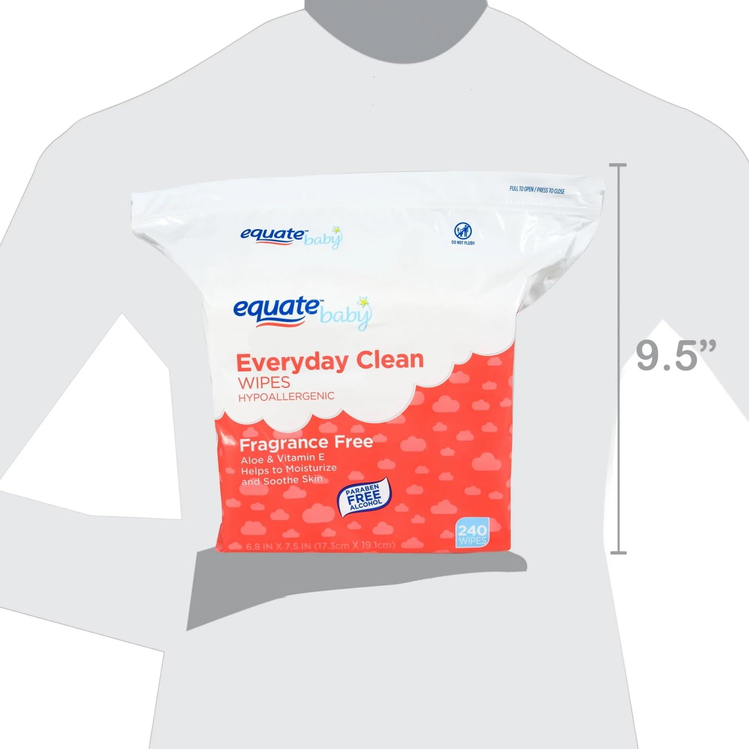 Equate - Everyday Clean - Baby Wipe Refill - Fragrance Free - 240 Count