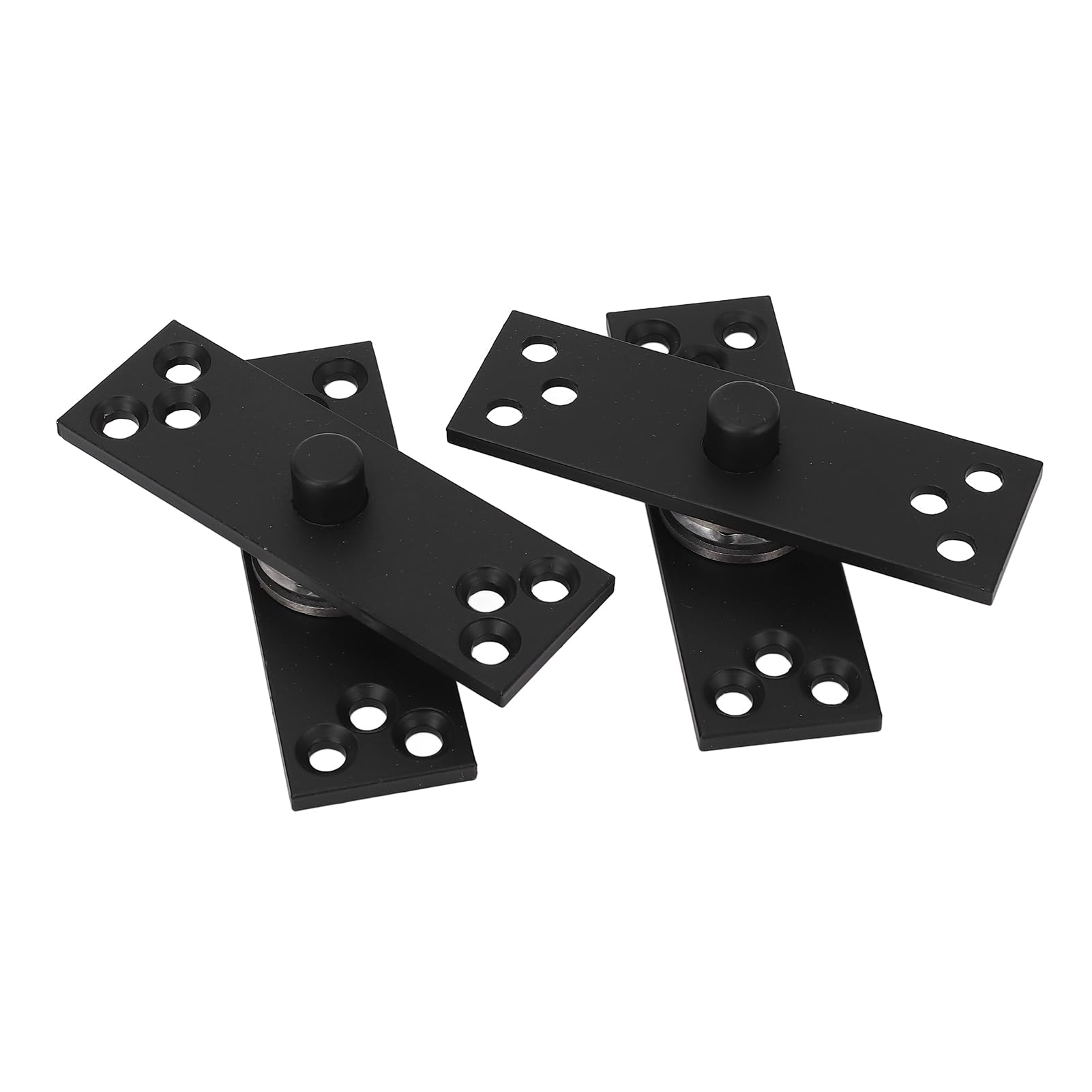 Charnière pivot de porte cachée en acier inoxydable noir 360 degrés robuste lot de 2