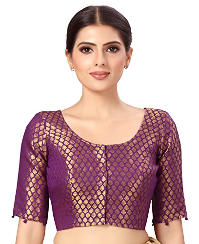 Image of Studio Shringaar Women's Polyester Elbow length sleeves Blouse