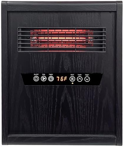 Miniatura 2 de Modern Ember Calentador de espacio infrarrojo portátil con pantalla táctil LED y control remoto, temporizador de 12 horas, calentamiento rápido de