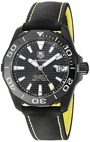 TAG Heuer Men's WAY218A.FC6362 Aquaracracer Analog Display Swiss Automatic Black Watch