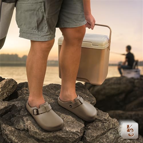Image of KEMISANT Women Clogs,Comfortable Mules Sandals Slippers Nurse Garden Shoes Unisex for Men Cushioned Support
