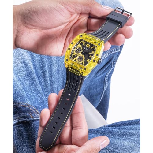 Image of Guess Men's GW0G Series| Analog Trend Watch| Polycarbonate Case| Silicone Bracelet | 50M Water Resistance