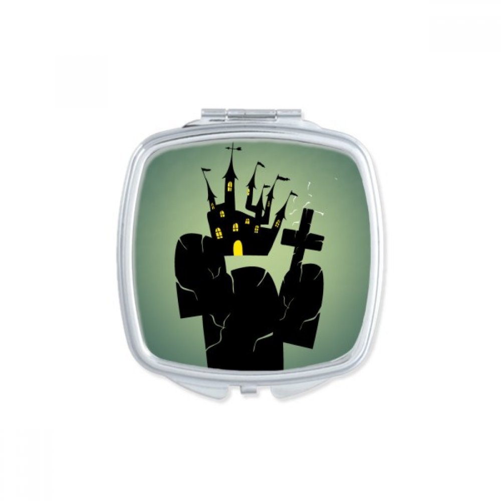 Miroir de poche Halloween hibou mignon pour maquillage nomade