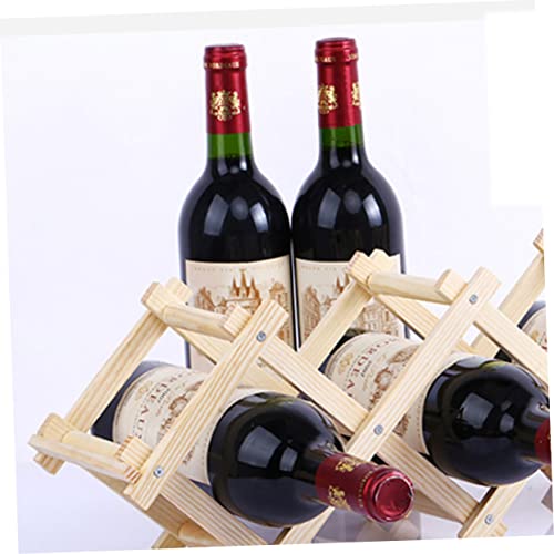 Soporte para botellas de vino de madera plegable Garneck miniatura 4