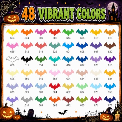Image of Acrylic Paint Markers, Soft Brush Tip Pens and Markers, Acrylic Paint Pens for Wood, Stone, Canvas, Glass, Fabric, Egg, Rock Painting and DIY Craft Art Supplies (48)