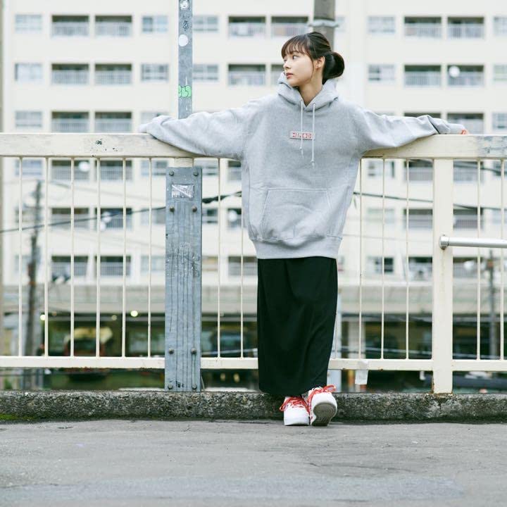 Amazon.co.jp: Vaundy logo hoodie HINODE グレー Lサイズ パーカー 