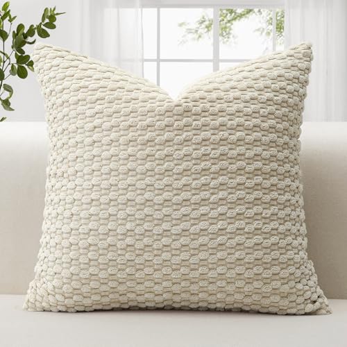 JOTOM 1 Stück Cord Kissenbezüge, 3D Bubble Texture Boho Zierkissenbezug Dekorative Sofakissen Dekokissen Kordsamt Kissenbezug Deko Kissenhülle für Couch Sofa Wohnzimmer (40x40cm, Beige) JOTOM 1 Stück Cord Kissenbezüge, 3D Bubble Texture Boho Zierkissenbezug Dekorative Sofakissen Dekokissen Kordsamt Kissenbezug Deko Kissenhülle für Couch Sofa Wohnzimmer (40x40cm, Beige)