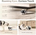 Enabot EBO ROLA Mini 2K Pet Camera Robot: Movable Indoor Camera Battery-Powered with Phone App, One-Touch Call, 2-Way Talk, IR Night Vision, Motion Detection, Video Recording | Whole-Home Mobility, Two-Way Talk, Night Vision, Long Battery Life, Local