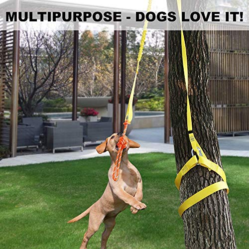 Tresbro Intrekbaar interactief hondenspeelgoed, touwsleeptouw van oorlogsspeelgoed voor middelgrote of grote honden, outdoor opknoping oefening spelen sleepoorlog, extra duurzaam, veilig