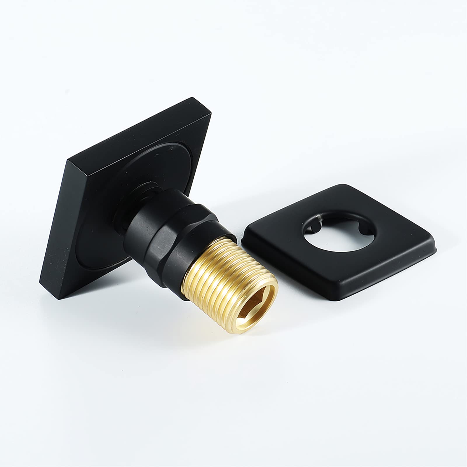 Ducha Lateral Negro Chorros Rociadores Laterales en Latón Ajustable Cuadrado Rociador de Ducha Montado en la Pared Accesorios de Baño de Ducha, 50x50mm,2 Pack