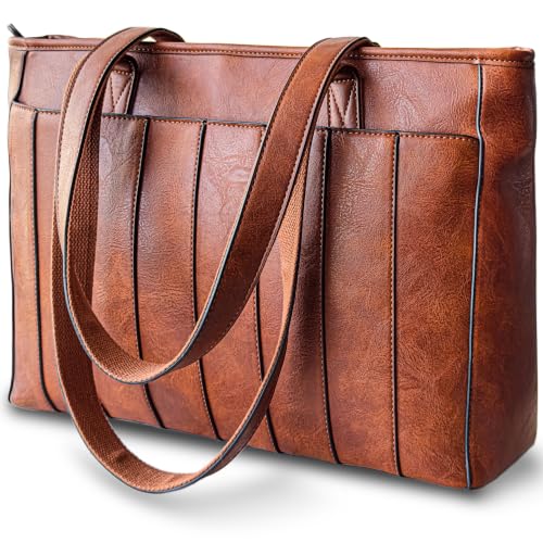 Maletín para laptop para mujer 14" cuero vegano miniatura 1