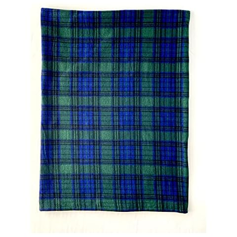 Heating Pad Replacement Cover, Fits 12 X 15 Electric Heating Pads Cotton Flannel (Blue and Black Plaid) Cover