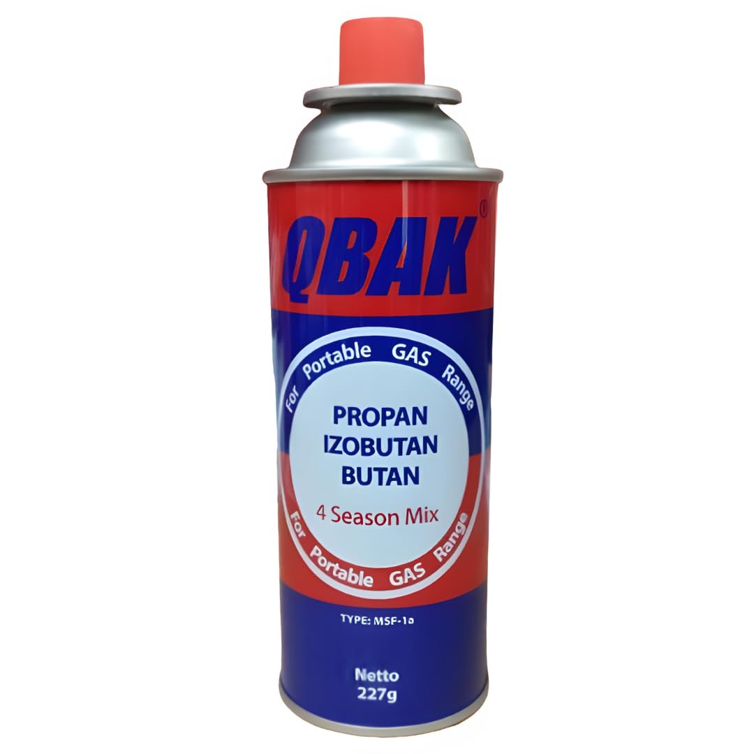 UBOON Pack De 4 Cartuchos De Gas Butano 227 G – Válvula De Seguridad, 100% Butano, Compatible Con Hornillos Portátiles Y Sopletes