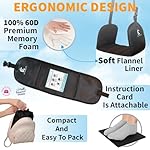 Luxury Airplane Foot Hammock - Removable Base & 60D Premium Memory Foam Footrest for Travel, Office, Gaming & Train - No Foot Clashing, Adjustable, Waterproof, Pouch + Stick-On Guide Included - Image 2