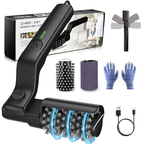 Electric Grill Brush, Electric Grill Cleaner Brush for Outdoor Grill, Cordless R...