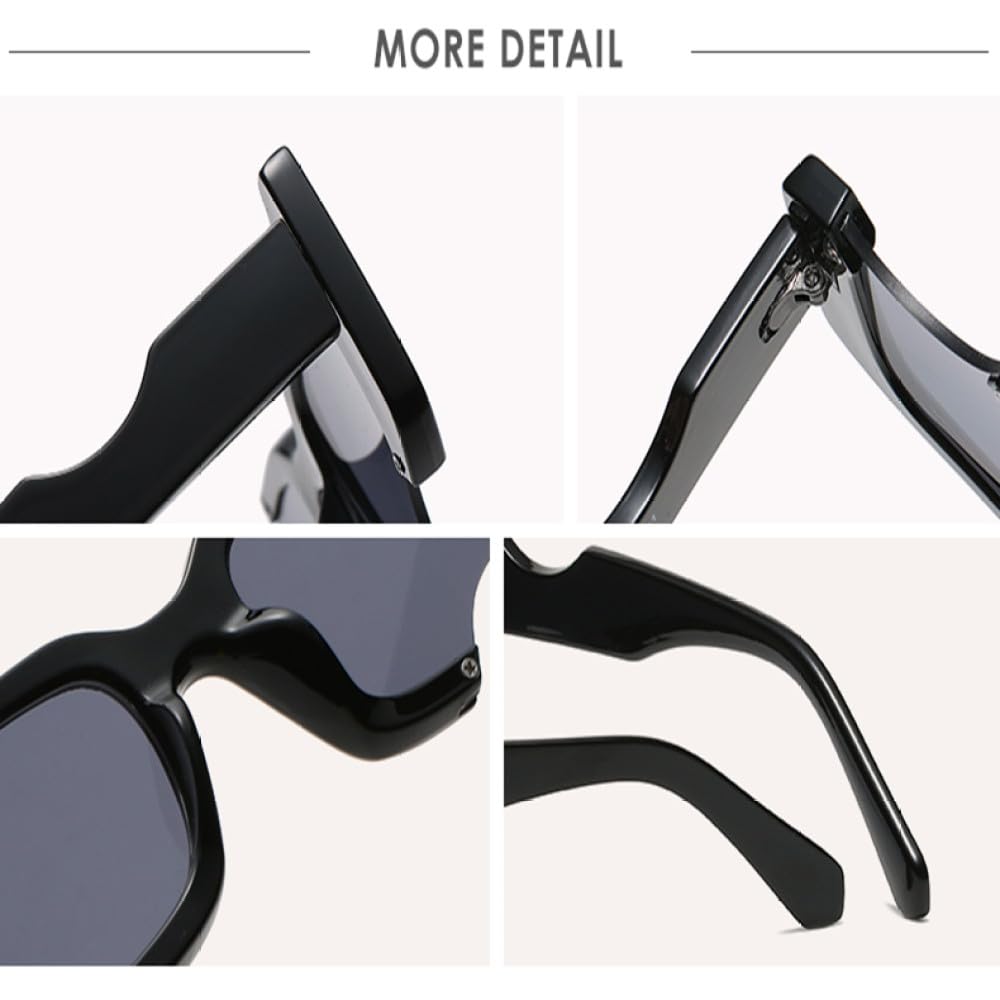 klassische Sonnenbrillen, Sonnenbrille for Herren, Punk-Brille, Rechteckig, Steampunk-Brille