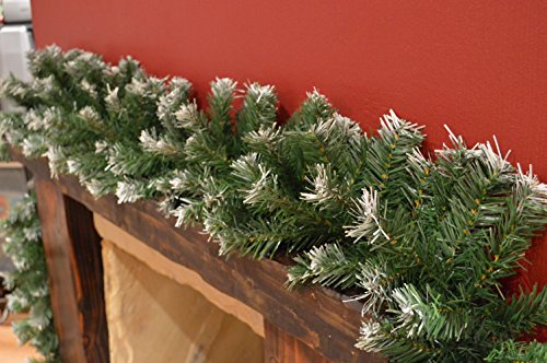 Premier 270cm (9ft) x 25cm Snow Tipped Green Christmas Garland Decoration by Premier