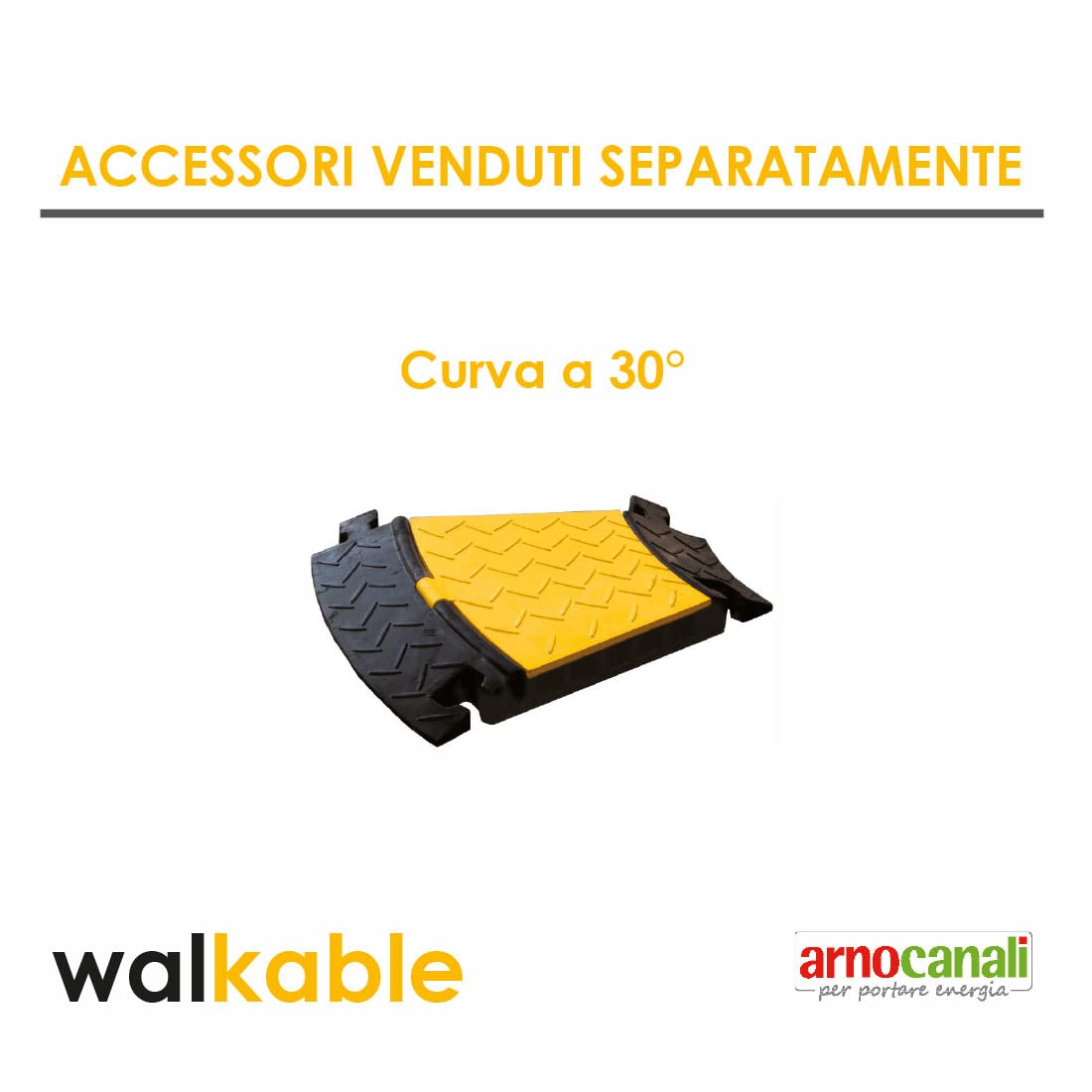 Arnocanali przepust kablowy 255x55 mm 2 scomparti da 32x32 mm czarny/żółty