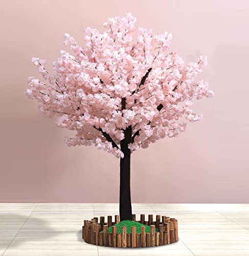 Cherry Blossoms Artificial Flowers Tree Pink Color Silk Flowers Plants For Indoor Outdoor Home Wedding Party Opening Shopping Mall Restaurant Décor (7Ft Tall/2.1M) #TOP1