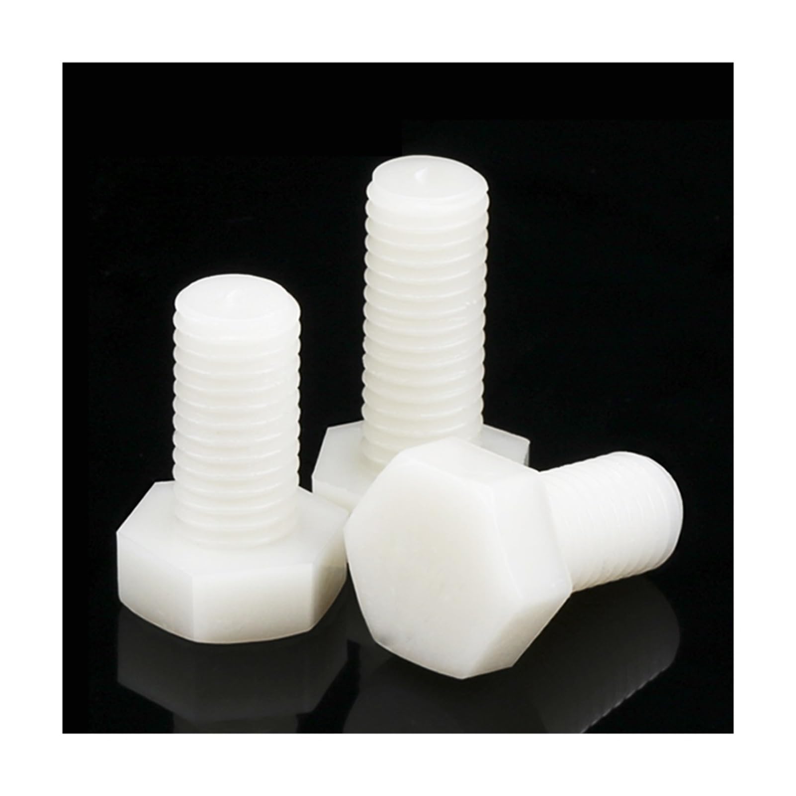 Tornillos de nailon M8x90 mm con cabeza hexagonal exterior pack de 5 unidades para fijación aislante