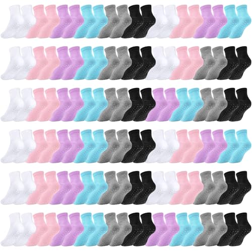 Image of Liitrsh 60 or 150 Pairs Pilates Grip Socks Bulk Unisex Non Slip Yoga Grippy Socks Woman for Adults Yoga Pilates Hospital