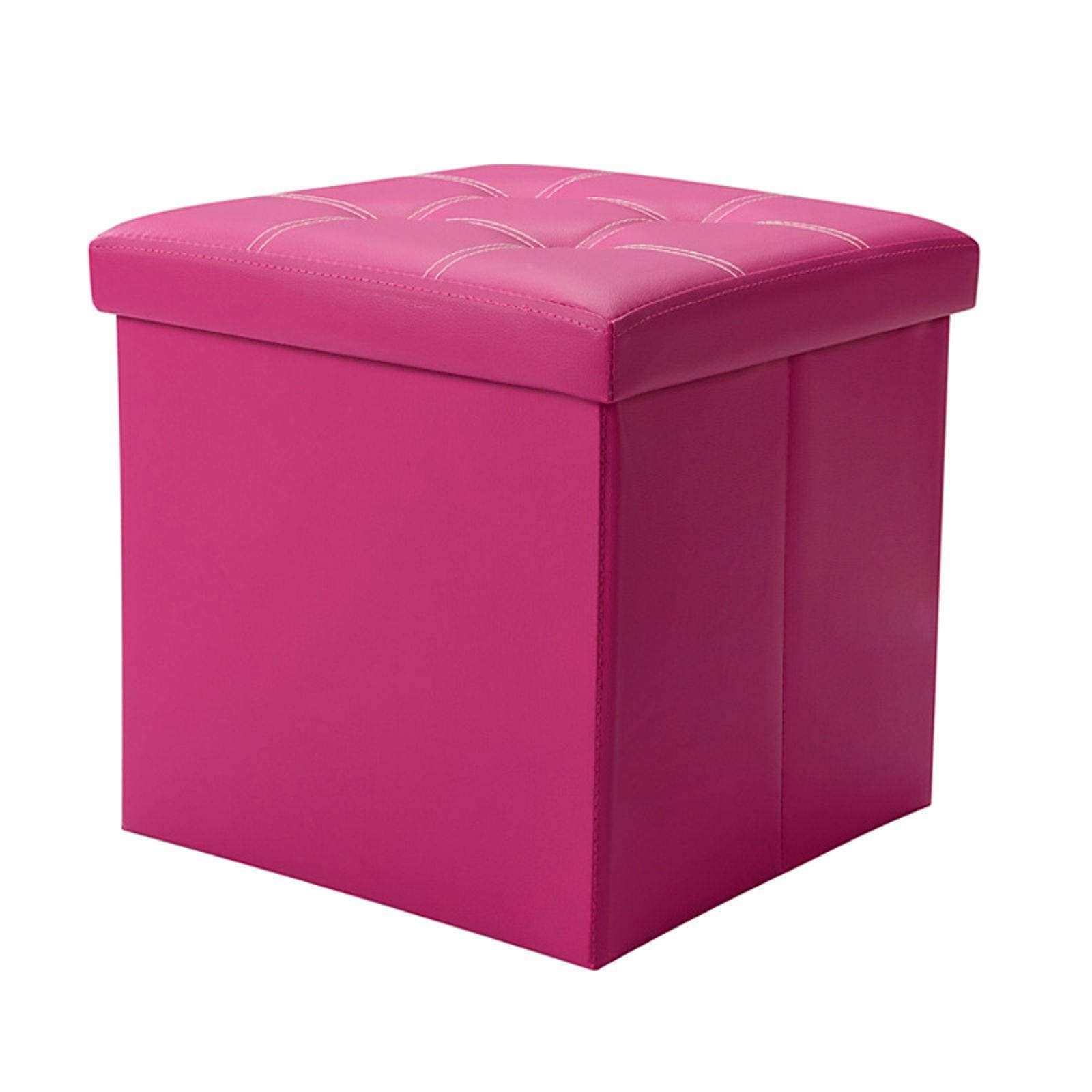 Repose-Pieds Coffre Rangement Cuir Pouf Pliable Salon Chambre
