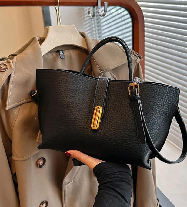 Bucket Bags for Women Vintage Bucket Shoulder Crossbody Tote Bag Faux Leather Top Handle Purse3