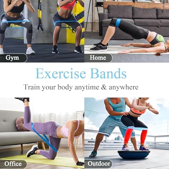 1 Pack Resistance Bands for Workouts, Rubber Bands for Home Gym & Stretching, Pilates Equipment for Women & Men - Great for Yoga, Pilates, Therapy, Leg & Booty Training (1 Pack, Medium)