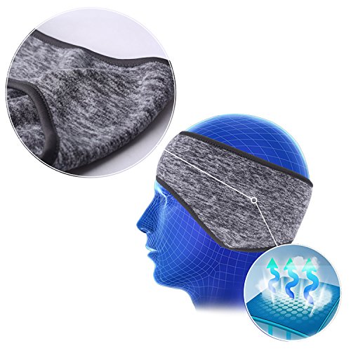 Obacle Ear Warmer Headband For Winter Non Slip Earmuff For Girls Women Men Ear Band Fleece Headband Ear Cover Muffs For Running Jogging Cycling Riding Motorcycle Yoga (Gray 2 Pack) #TOP3