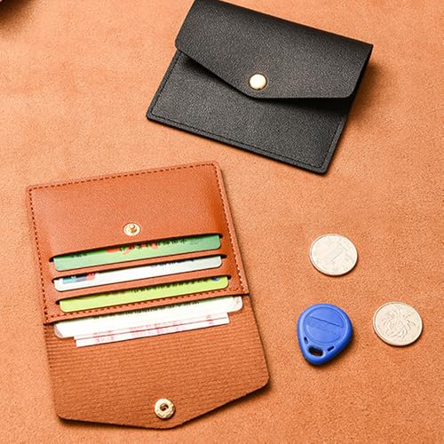 Custom Envelope Credit Card Holder for Women Girl,Personalized Leather Small Wallet with Snap, Change Pouch Slim Mini Purse, Customized Name Initials4