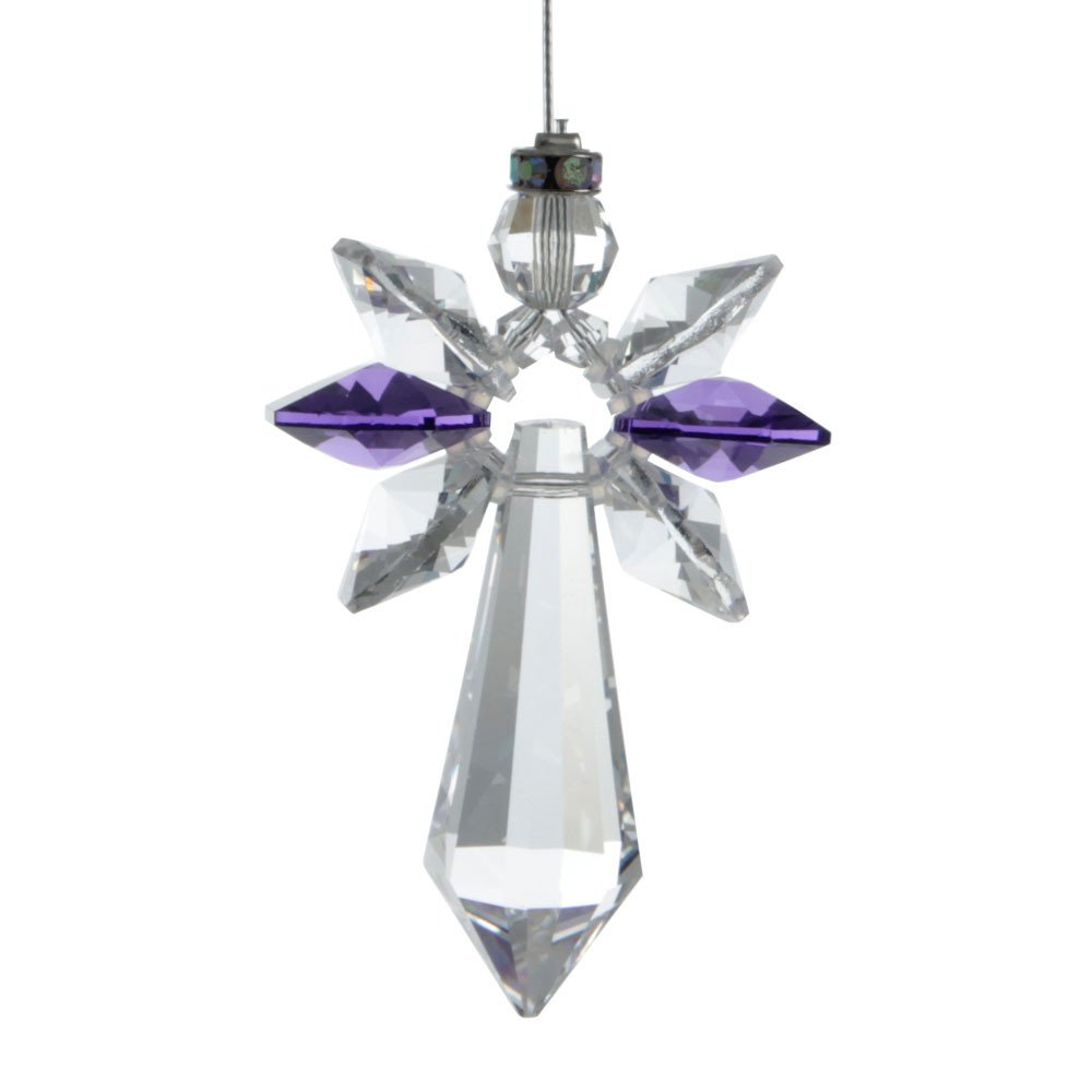 Crystals Amethyst Lucky Crystal Angel, Crystal, 19,4 X 3,5 X 1 Cm