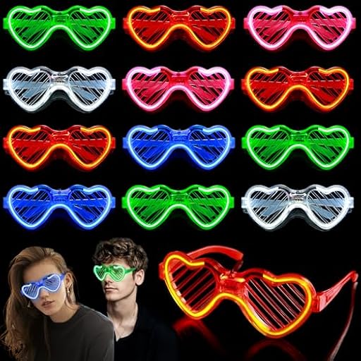 Mikulala 12 gafas LED para adultos Rave Party Gafas Glow Light Gafas para fiestas de cumpleaños niños juguetes luminosos regalos | Ya disponible en tu tienda friki favorita! En mundofriki.es!