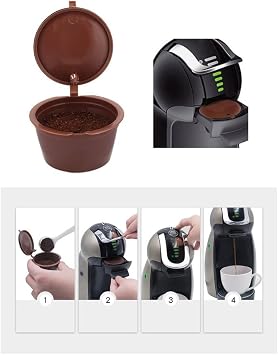 Yeory Reusable Coffee Capsule Plastic Refillable Coffee Filter Baskets Capsules Compatible with Dolce Gusto Brewers, Refillable Capsule