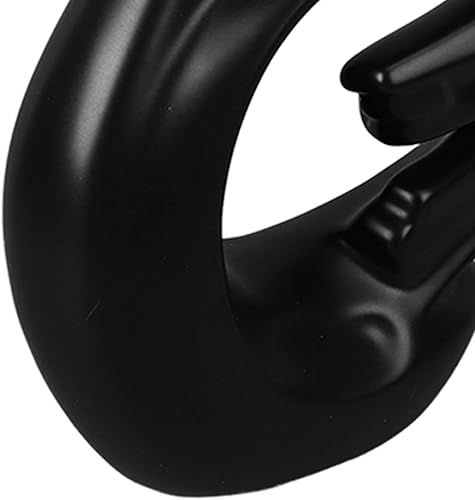 Miniatura 6 de Wnvivi 2 figuras de cisne, escultura de cisne de cerámica en blanco y negro, decoración moderna de cisne para pareja para dormitorio, estante de