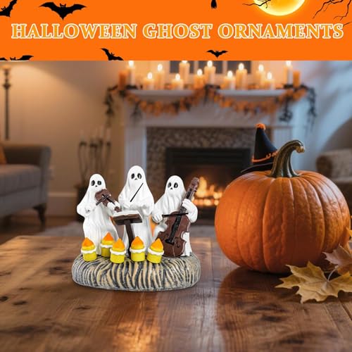 Figurines fantômes Halloween décor de table et bibliothèque chic