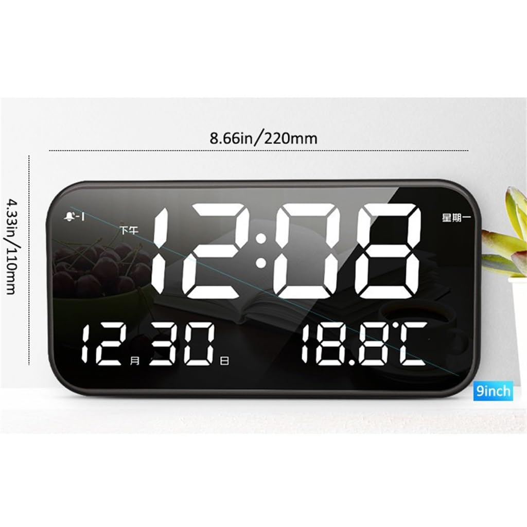 Reloj Despertador Musical Multifuncional Que Brilla en la Oscuridad, silencioso, Digital, de Escritorio