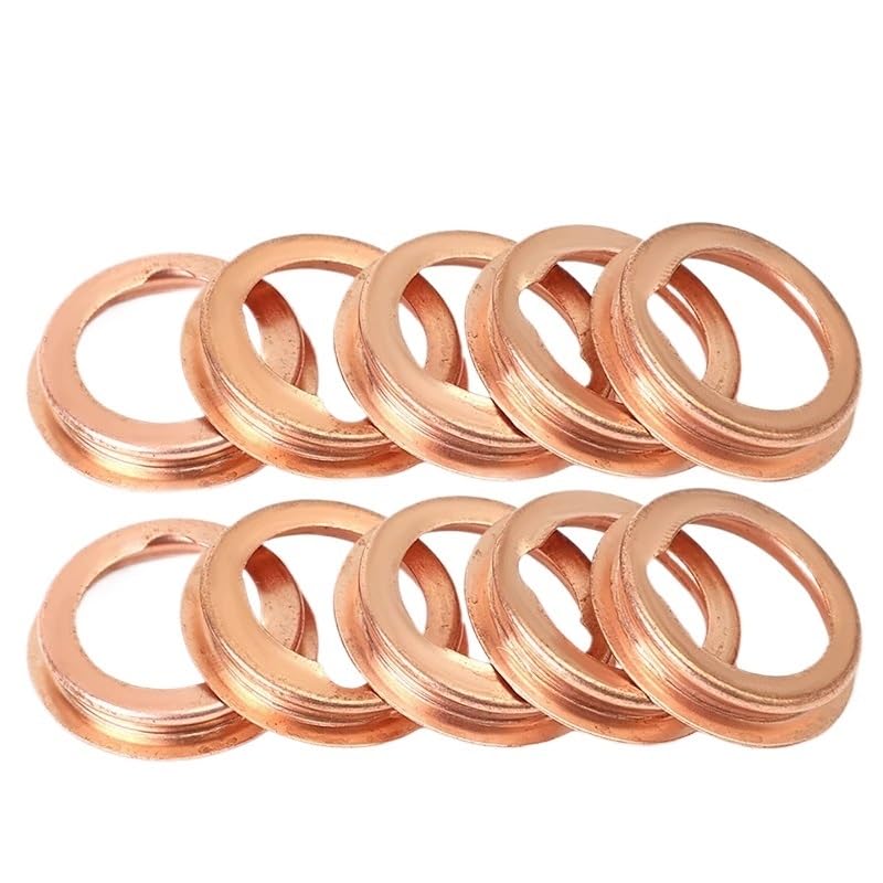 Car Oil Drain Gasket Drainage Bolt Pad Copper Oil Drain Plug Gasket Auto Replaceable Accessories 11026-01M02(200pcs)