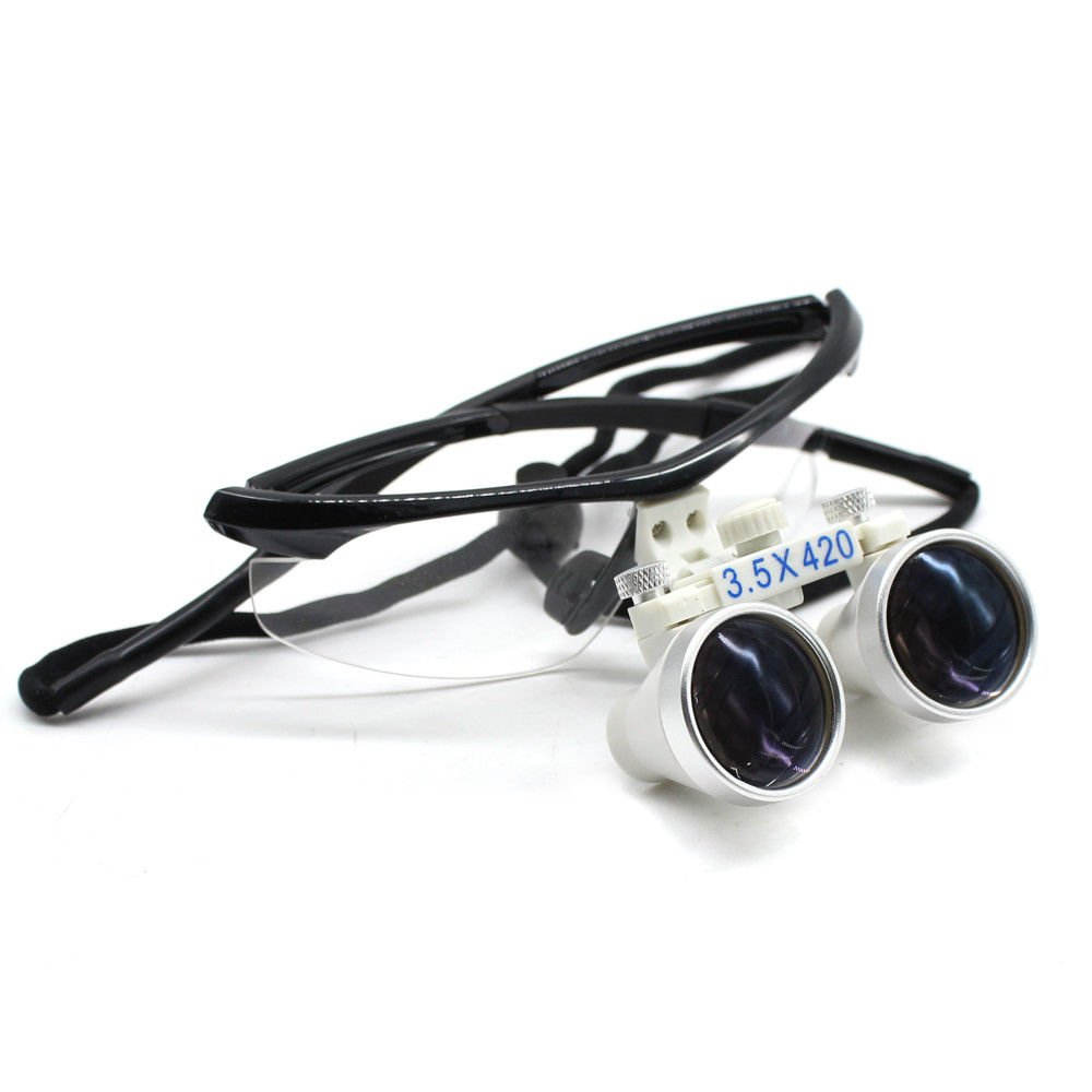 BoNew-Oral 3.5X420 Medizin Loupes Binokularlupen Kopflupe Lupenbrille LED Headlight Lamp